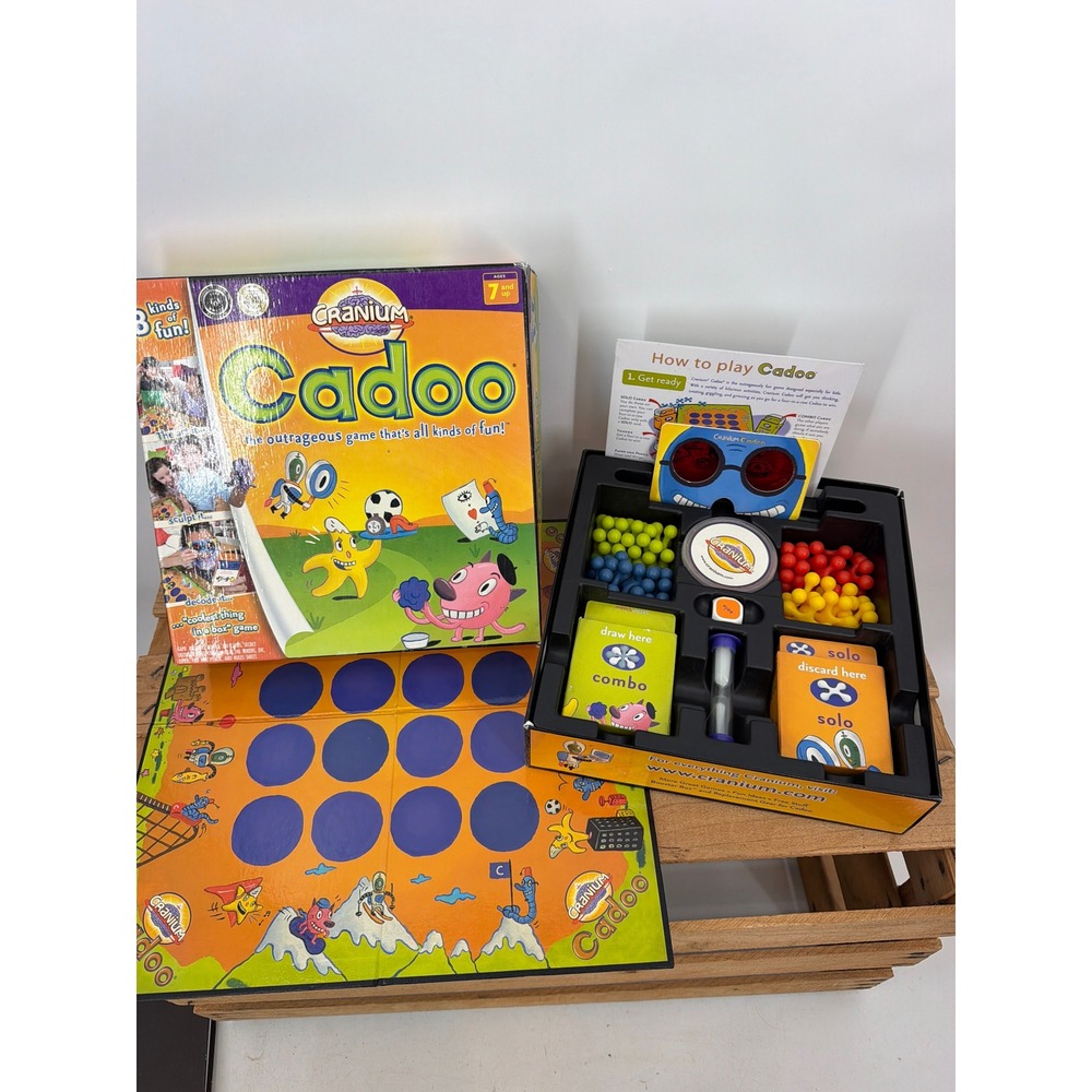 Cranium Cadoo Board Game for Kids 2001-2004 Edition Complete with Mask